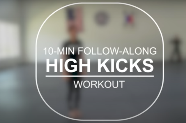 10 minute high kick workout video thumbnail